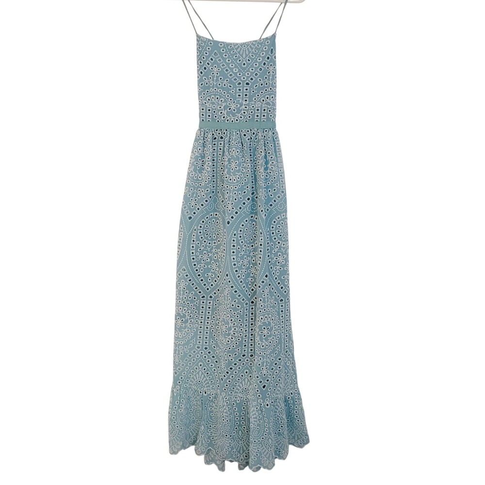 Altar'd State Light Blue Eyelet Maxi Dress